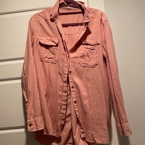 Blush button down shirt